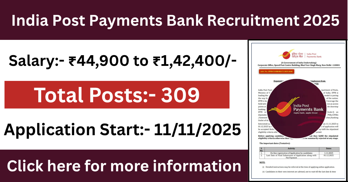 India Post Payments Bank Recruitment 2025