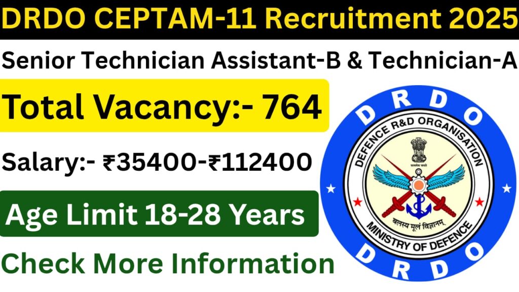 DRDO CEPTAM Recruitment 2025