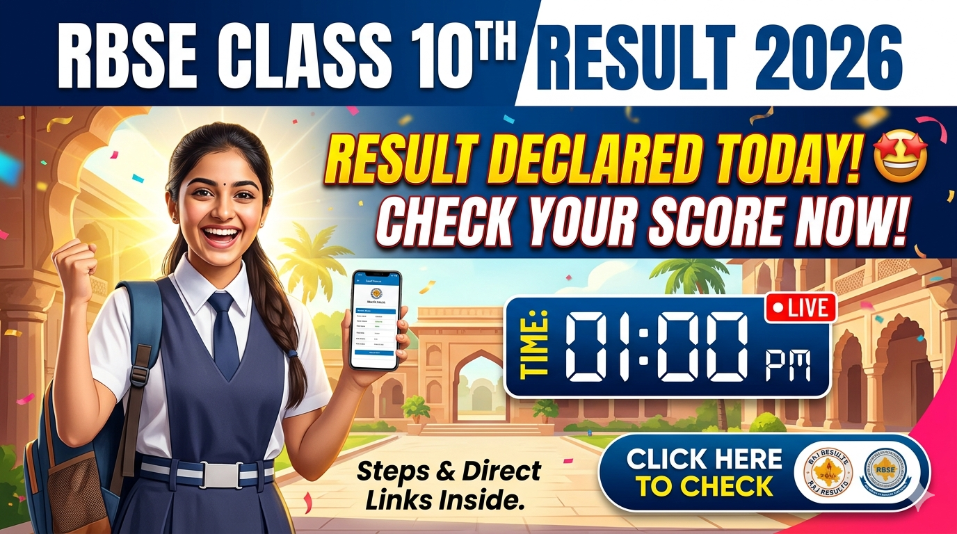 Rajasthan Board Class 10th Exam Result Out