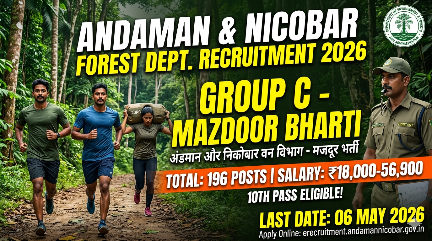 Andaman & Nicobar Forest Department Group C Vacancy 2026