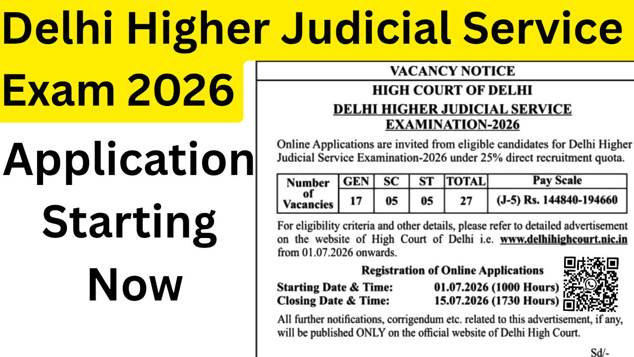 Delhi Higher Judicial Service Exam 2026